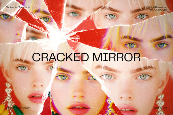 Cracked Mirror Photo Effect