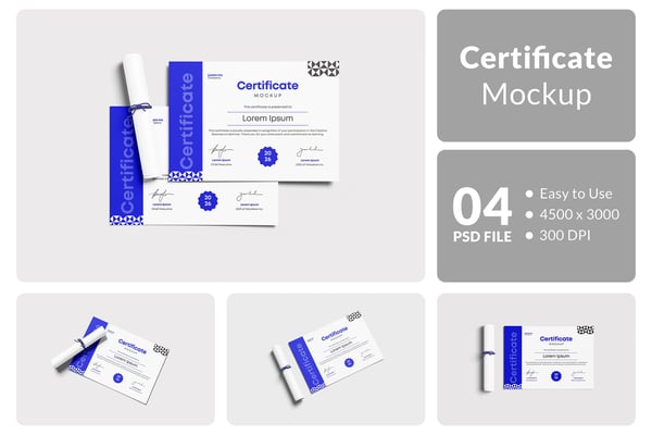 Certificate Mockup