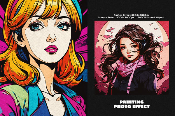 Painting Square And Poster Photo Effect