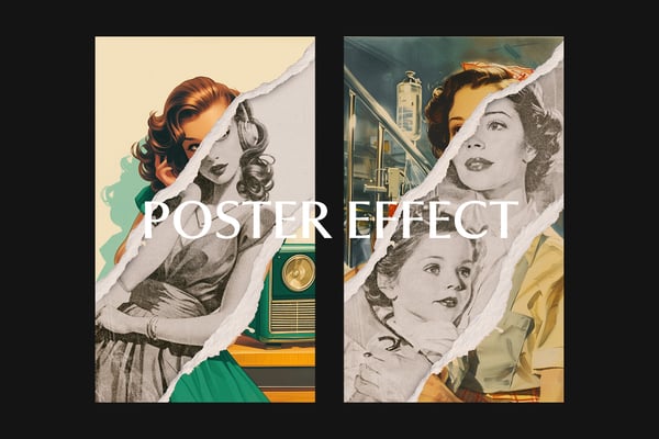 Torn Paper Square And Poster Photo Effect