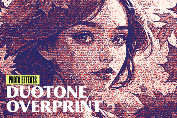 Duotone Overprint Photo Effect