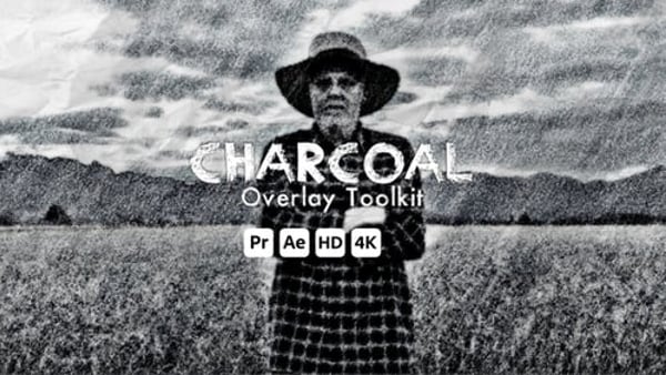 Charcoal Print Overlay Toolkit for After Effects & Premiere Pro MOGRT