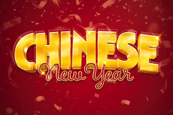 Chinese New Year Luxury Gold Text Effect