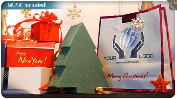 Christmas Gifts Logo - Storefront Digital Signage