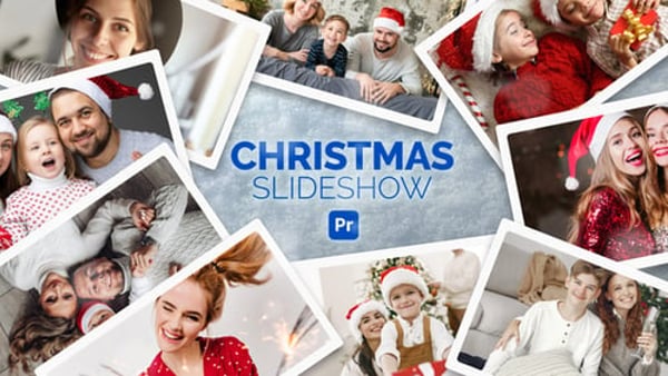 Christmas Slideshow for Premiere Pro – Festive Photo Gallery MOGRT
