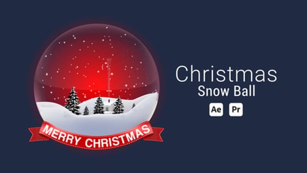 Christmas Snow GlobeChristmas Snow Globe Template for After Effects & Premiere Pro