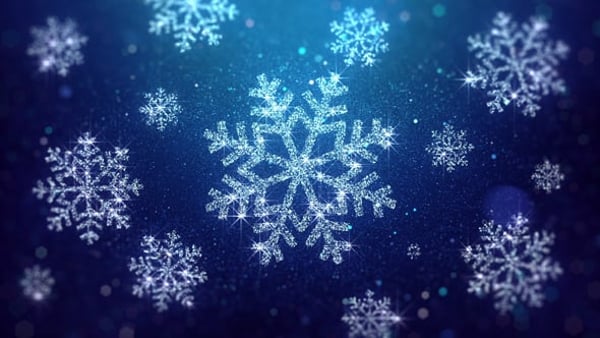 Christmas Snowflakes Blue Background