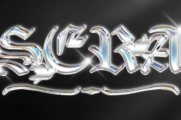 Chrome Gothic Text Effect