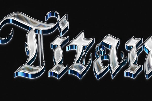 Chrome Gothic Text Effect