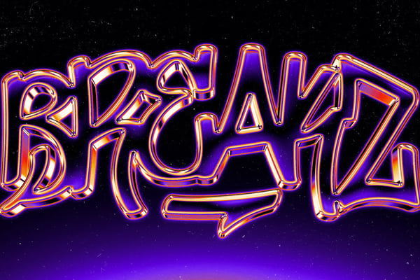 Chrome Graffiti Text Effect