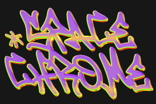 Chrome Graffiti Text Effect