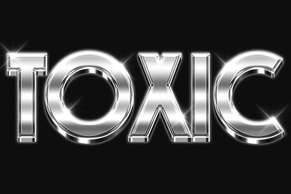 Chrome Metallic Text Effect