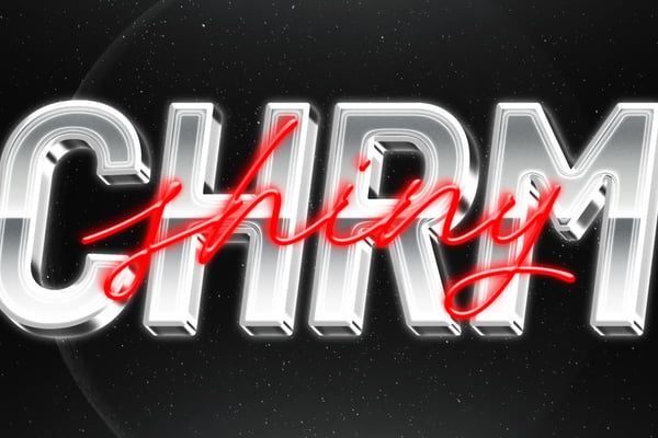 Chrome Neon Script Text Effect