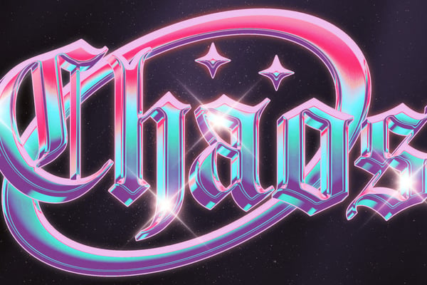 Chrome Neon Text Effect