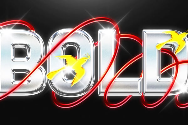 Chrome Text Effect