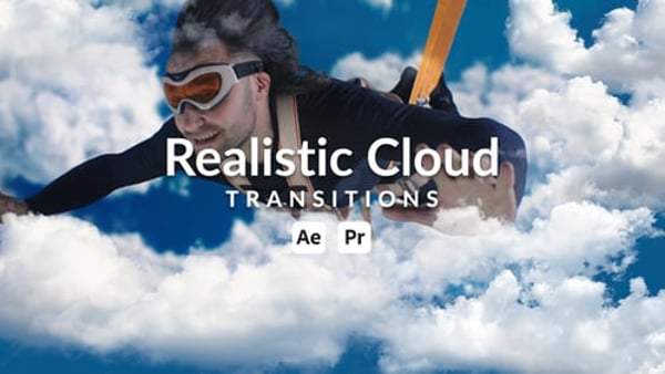 Cinematic Cloud Smoke Transitions for After Effects & Premiere Pro | 12 4K MOGRTs