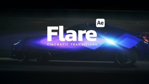 Cinematic Lens Flare Transitions for After Effects – 10 Optical 4K/HD Transitions