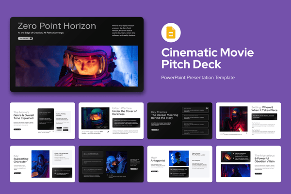 Cinematic Movie Pitch Deck Google Slides