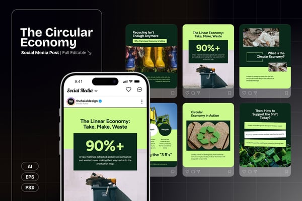 Circular Economy Social Media Post Templates