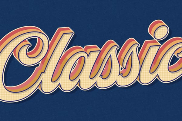 Classic Retro Text Effect