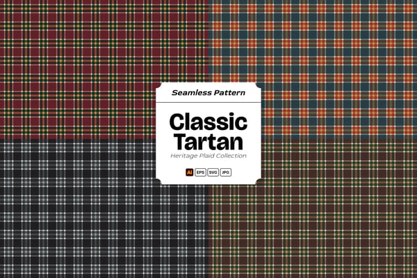 Classic Tartan Seamless Pattern Collection