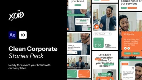 Clean Corporate Promo Stories Pack