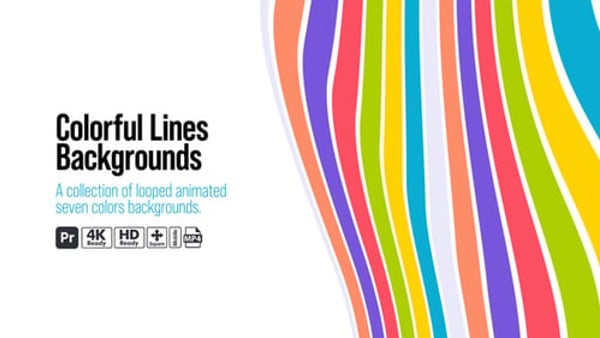 Colorful Lines Backgrounds for Premiere Pro – Vibrant Linear Gradients for Modern Design