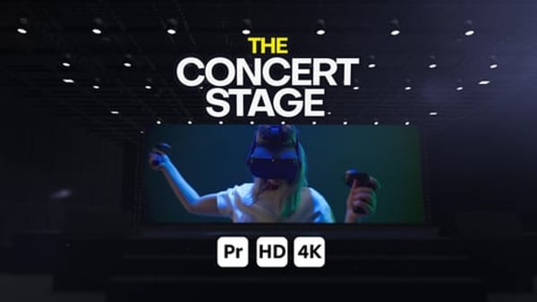 Concert Stage Screen Presentation MOGRT for Premiere Pro – 10 Modular Scenes
