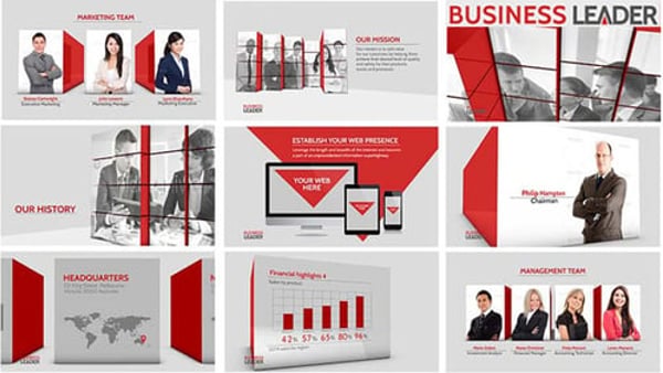 Corporate Business Presentation for After Effects with 3D Slides and Charts