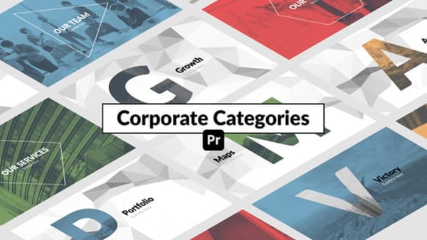 Corporate Categories for Premiere Pro - Clean Business Section Divider Animation Template