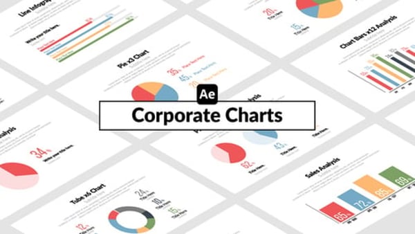 Corporate Charts - Clean Business Data Visualization Animation Template