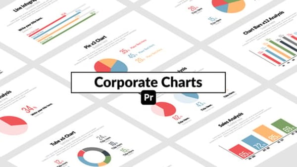 Corporate Charts for Premiere Pro - Clean Business Data Visualization Animation Template