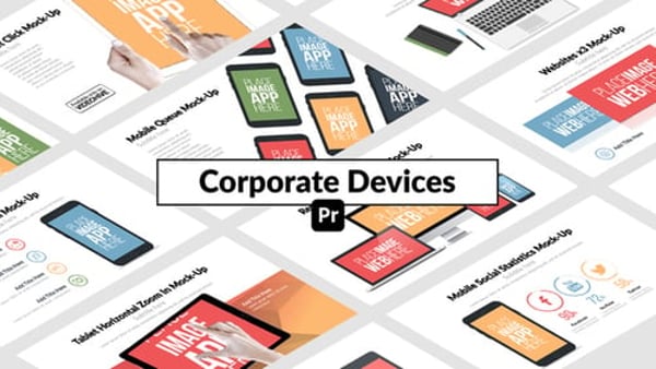 Corporate Devices for Premiere Pro - Modern Business Screen Presentation Animation Template