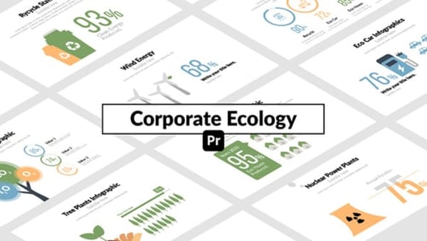 Corporate Ecology for Premiere Pro - Green Energy Sustainability Presentation Animation Template