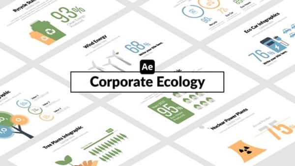 Corporate Ecology - Green Energy Sustainability Presentation Animation Template
