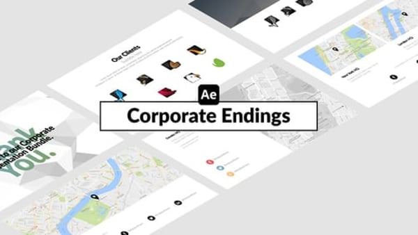 Corporate Endings - Clean Professional Outro Animation Template