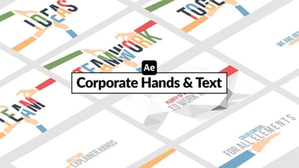 Corporate Hands & Text - Business Explainer Presentation Animation Template