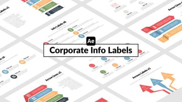 Corporate Info Labels - Clean Business Callout Titles Animation Template