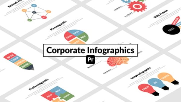 Corporate Infographics for Premiere Pro - Clean Business Data Presentation Animation Template
