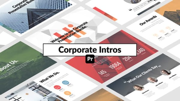 Corporate Intros for Premiere Pro - Clean Professional Business Intro Animation Template