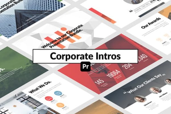 Corporate Intros for Premiere Pro - Clean Professional Business Intro Animation Template