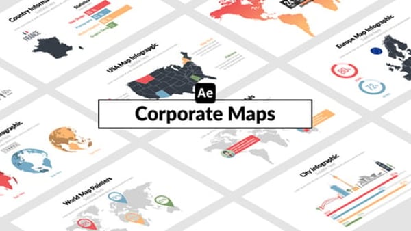 Corporate Maps - Clean Business World Map Presentation Animation Template