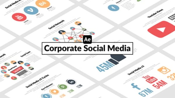 Corporate Social Media - Modern Social Network Presentation Animation Template