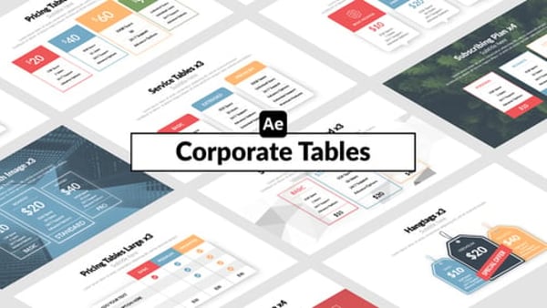 Corporate Tables - Clean Business Data Presentation Animation Template