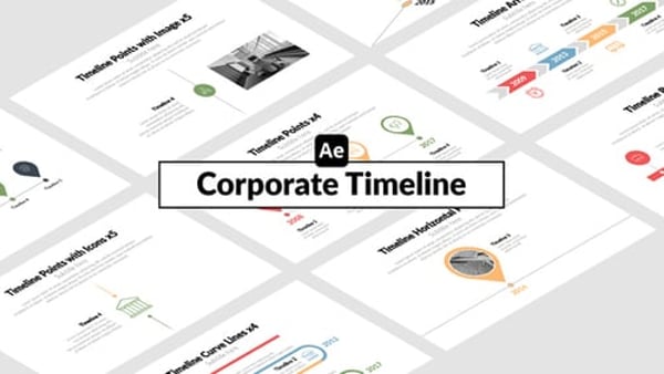 Corporate Timeline - Clean Business History Presentation Animation Template