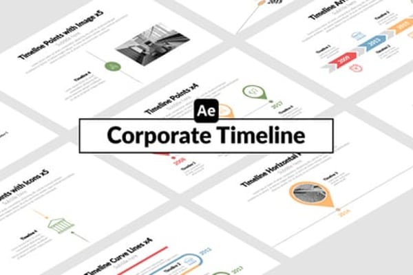 Corporate Timeline - Clean Business History Presentation Animation Template