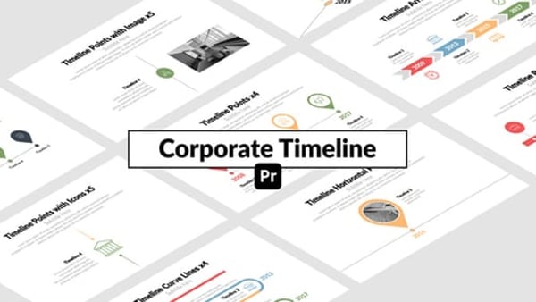 Corporate Timeline for Premiere Pro - Clean Business History Presentation Animation Template