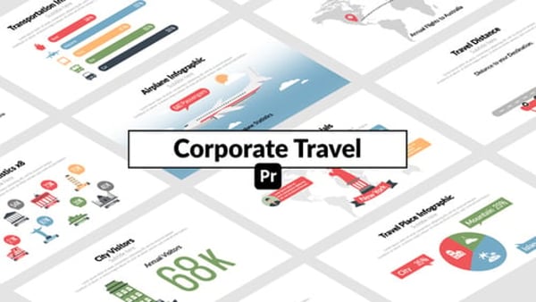 Corporate Travel for Premiere Pro - Modern Tourism Presentation Animation Template