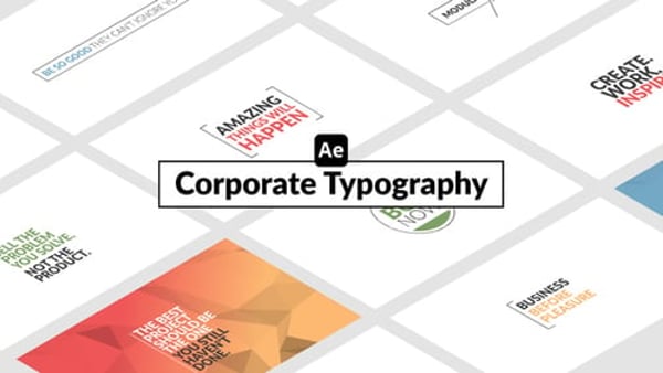 Corporate Typography - Clean Kinetic Text Presentation Animation Template