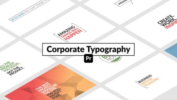 Corporate Typography for Premiere Pro - Clean Kinetic Text Presentation Animation Template